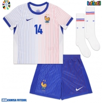 Camisa de Futebol França Adrien Rabiot #14 Equipamento Secundário Infantil Europeu 2024 Manga Curta (+ Calças curtas)